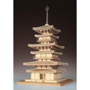 ウッディジョー/木製建築模型 薬師寺・東塔（1/75）【送料無料】